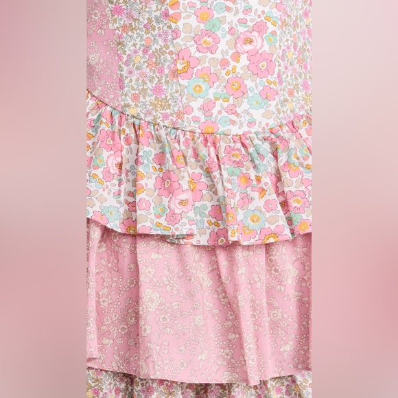 NEW NWT LOVESHACKFANCY  Genetta Liberty Fabric Bustier Ruffle Mini Dress - Picture 5 of 16